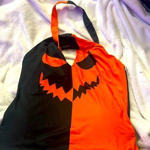 One Shoulder Pumpkin Top